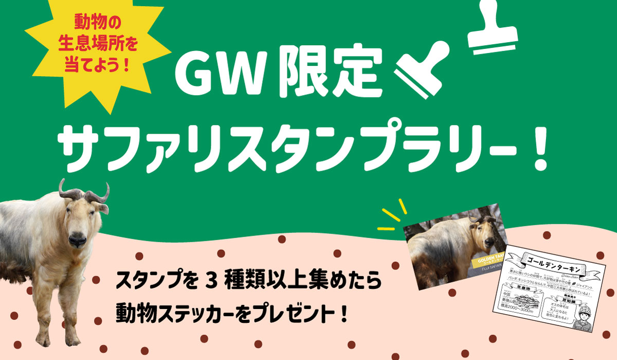 GW限定！サファリスタンプラリー