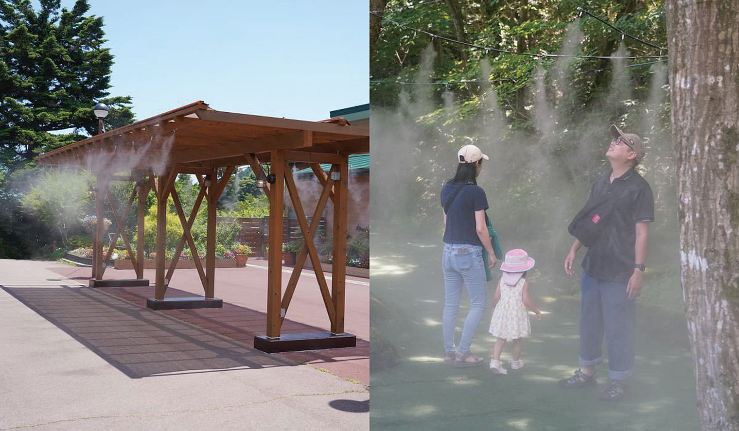 園内各所にミストが登場