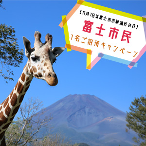 記事「富士市民 1名ご招待キャンペーン(11月1日から)」の画像