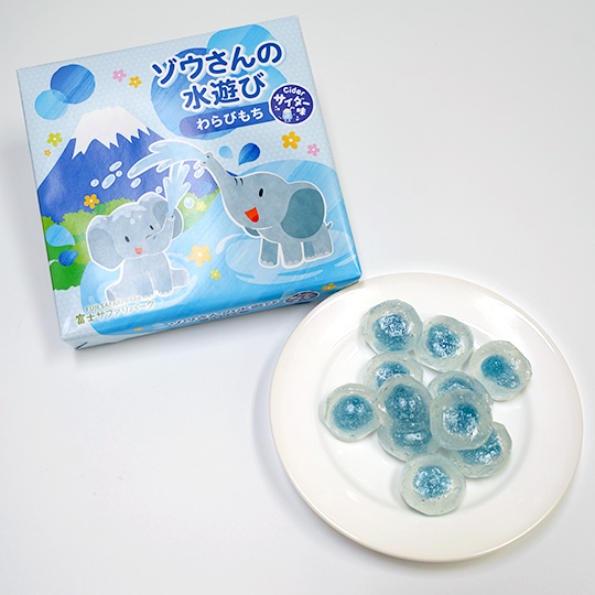 ゾウさんの水遊び わらびもち