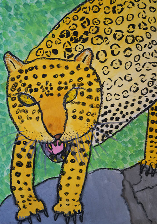 えものをねらうジャガー