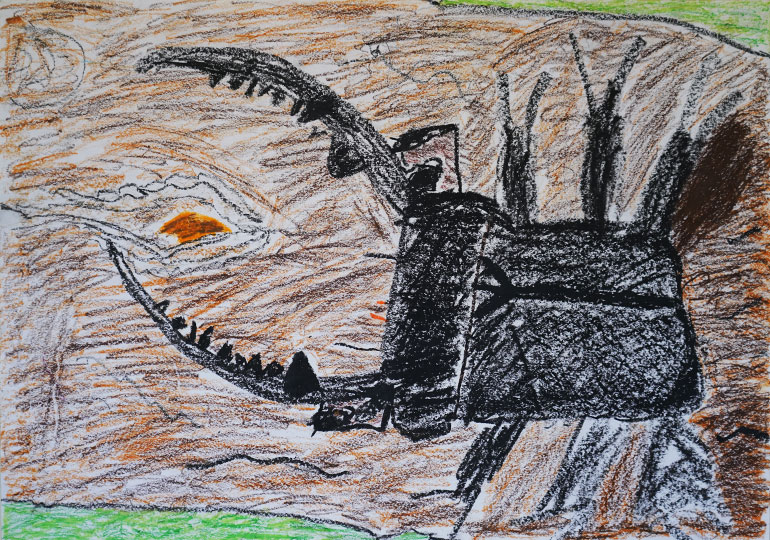 森でつかまえたひらたくわがた